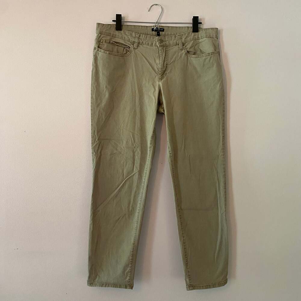 Eileen Fisher Gray Pants Ankle Cropped Cotton Mid Rise Straight Women's 14 / XL